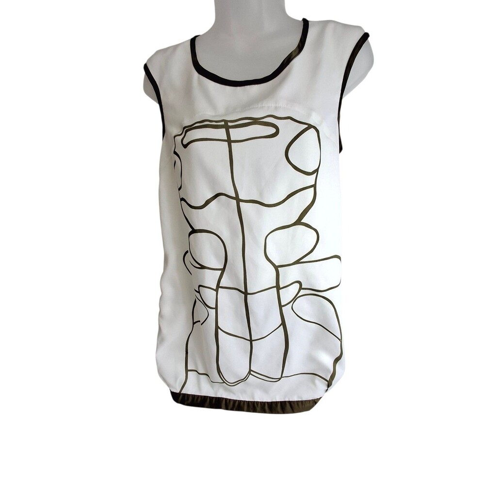 TWELVE BY TWELVE LOS ANGELES Size Small White Sleeveless Shirt Dress